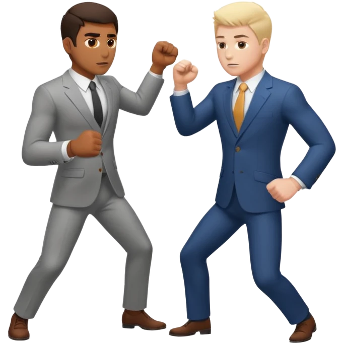 brown man hitting white english man emoji