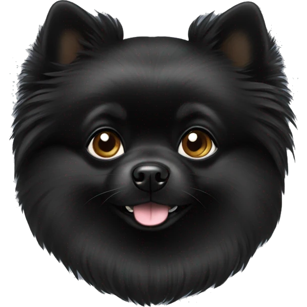 Black pomeranian emoji