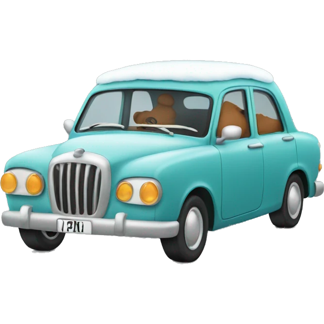 Ginger car christmas emoji