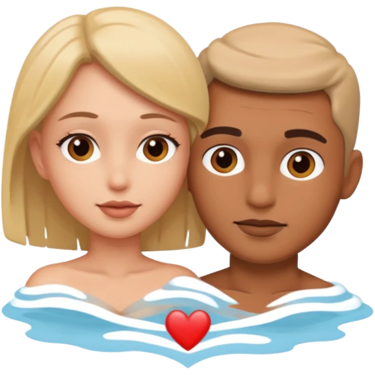 Sex emoji of a man and a woman, both naked and unclothed emoji