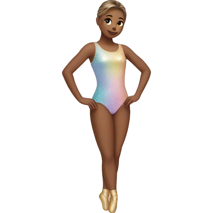 sparkly colorful pastel leotard emoji