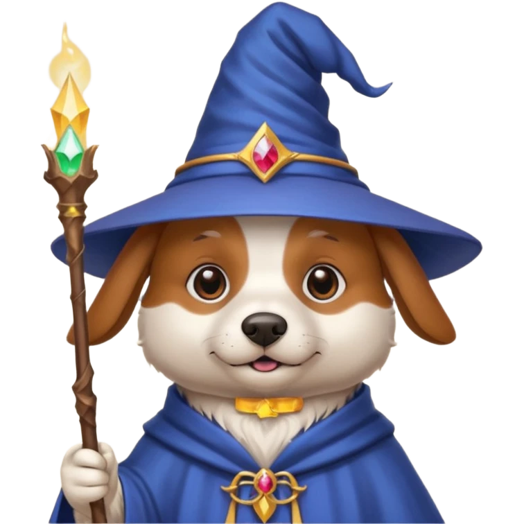 Dog wizard emoji