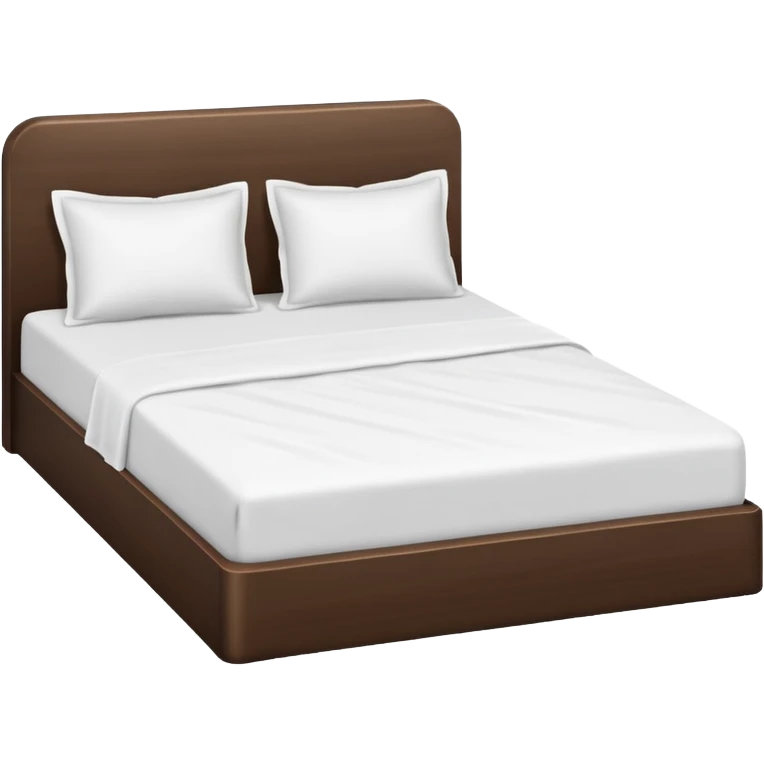 a modernù white bed with white bedsheets emoji