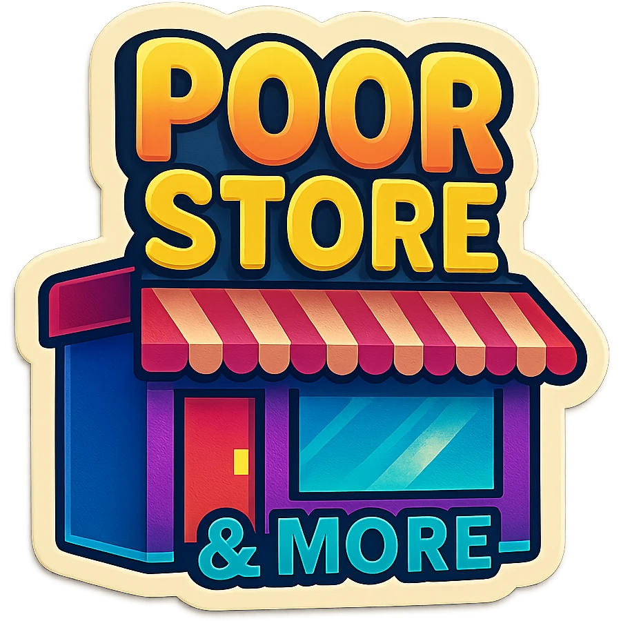 Convince store named Poor Store & More emoji