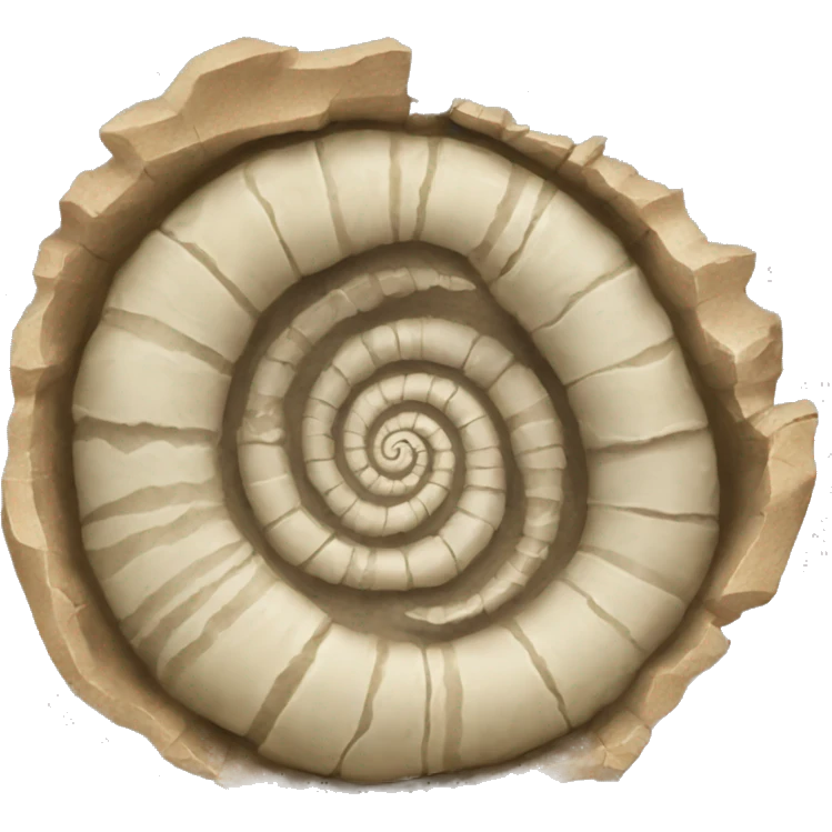 fossilized spiral  emoji