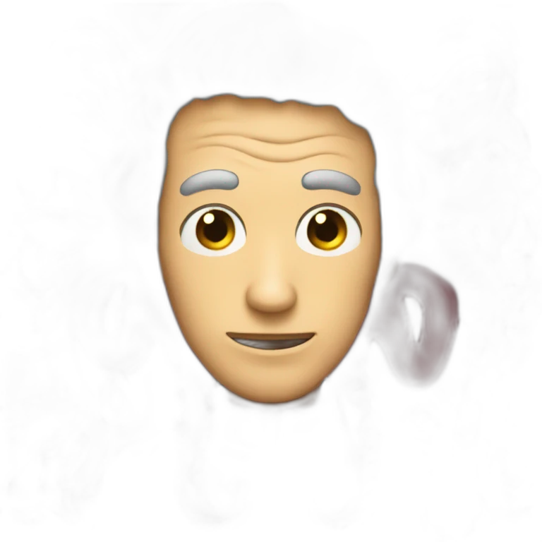 A man morphing into an octopus emoji