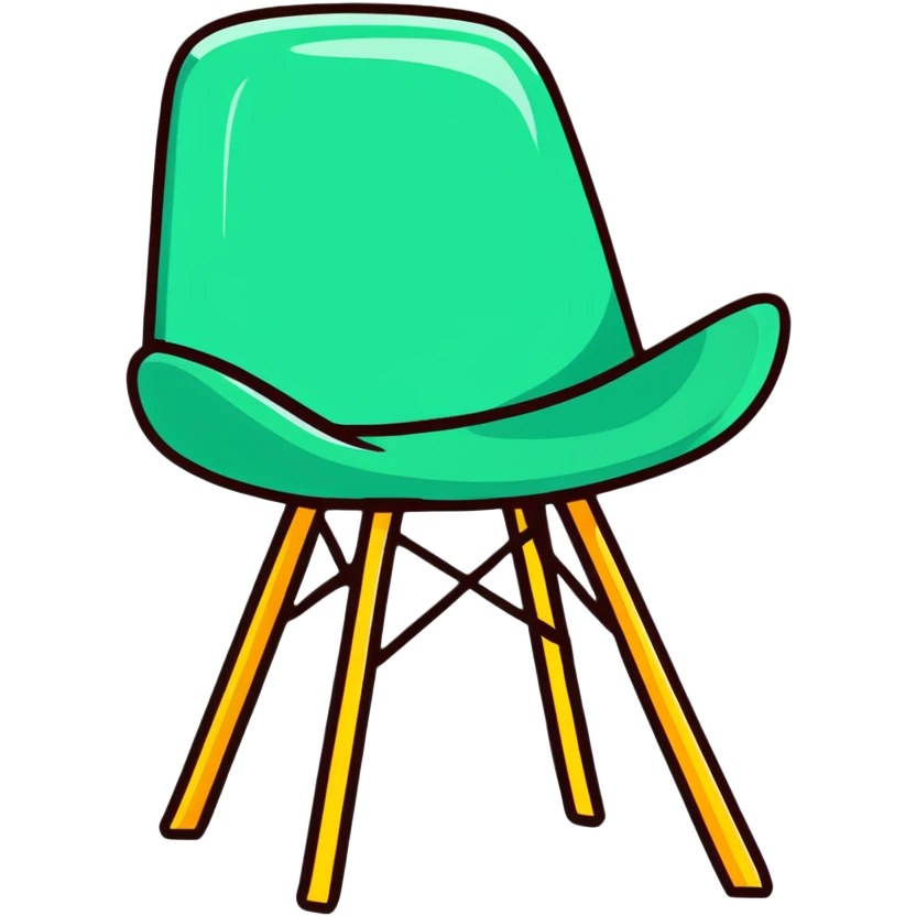 colorful chair, bright colors emoji