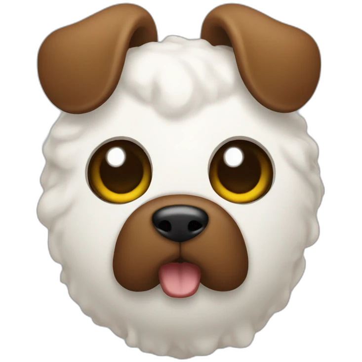 a white and brown poo emoji