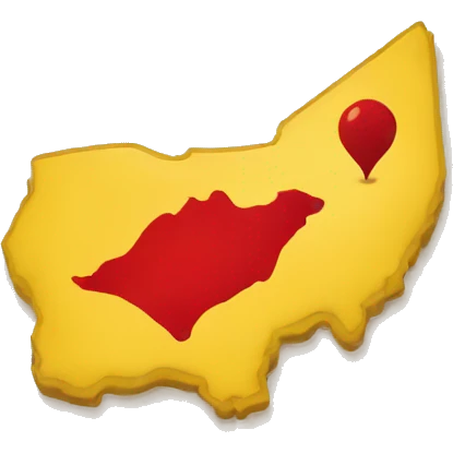 masters yellow map with red flag emoji emoji