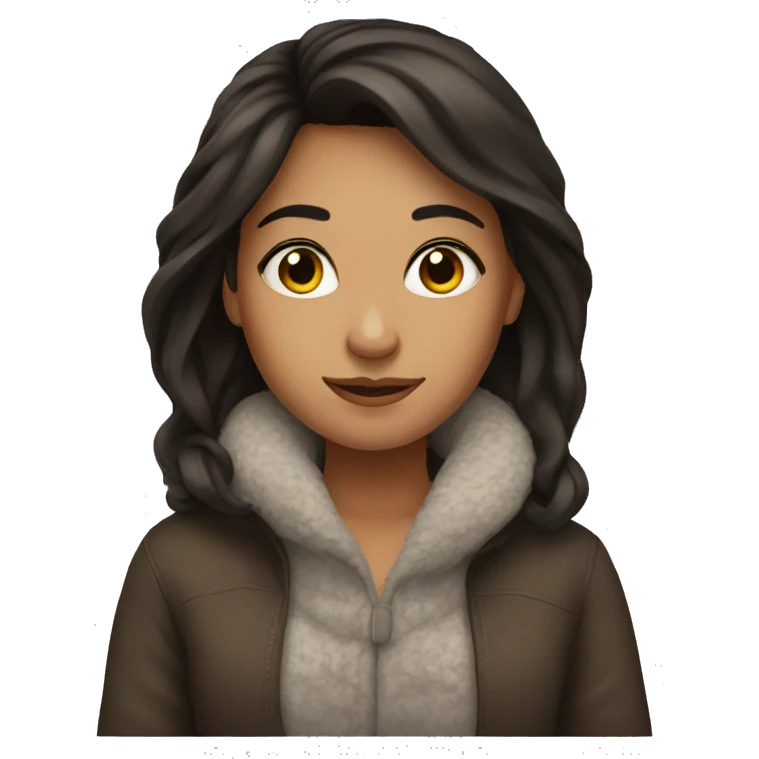 Cozy brunette  emoji