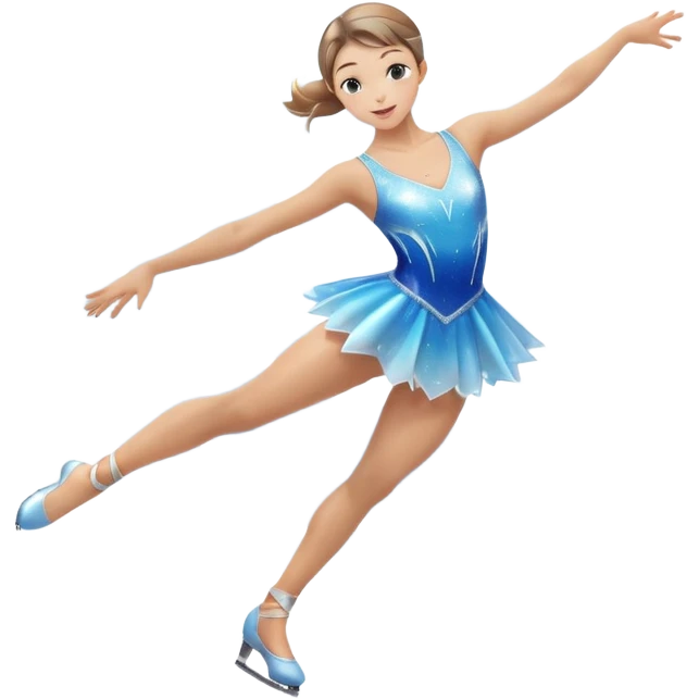Figure Skater Spinning In A Blur On Ice emoji