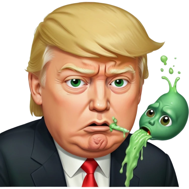 Putin puking on Donald trump emoji