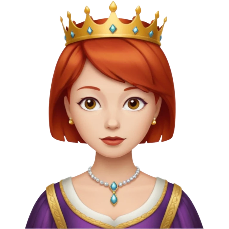 short hair queen red hair emoji
