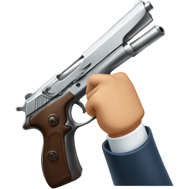 Holding gun emoji