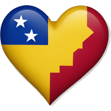 broken heart with Venezuela colors flag emoji