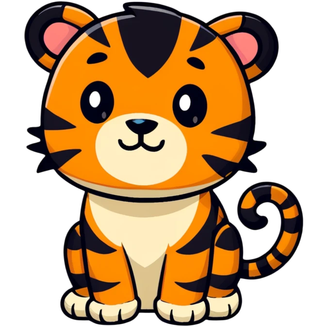 cute cartoon tiger emoji