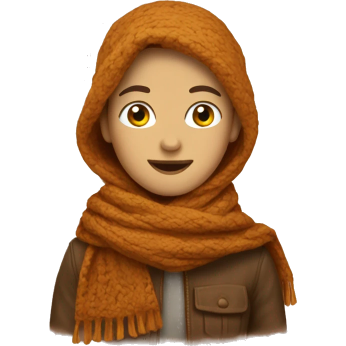 brown autumn scarf emoji