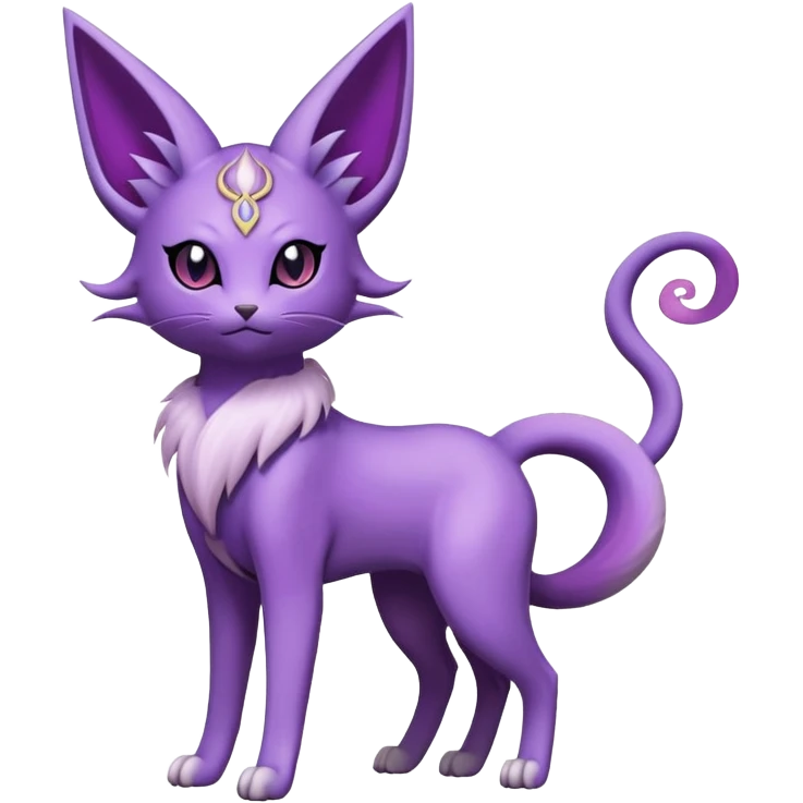Espeon-Persian-Pokémon-Fakémon-hybrid-creature (full body) emoji