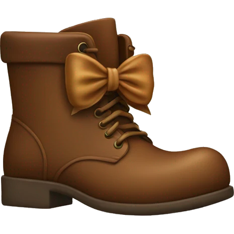 Brown Boot With Bow emoji