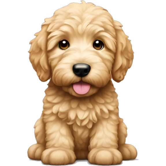 golden doodle puppy  emoji