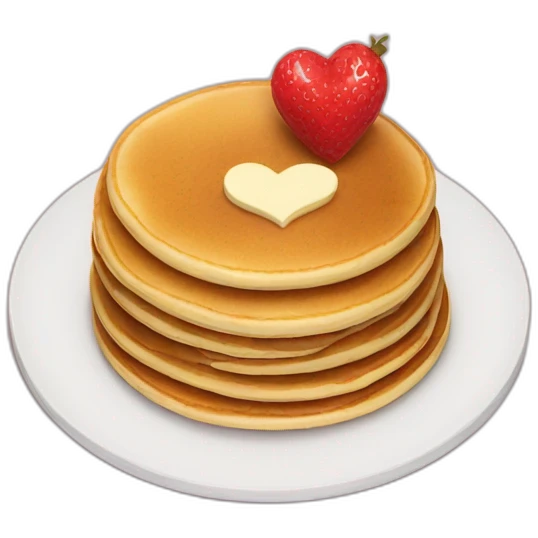 Pancakes the heart emoji