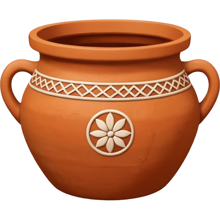 clay potsclay pot with design emoji