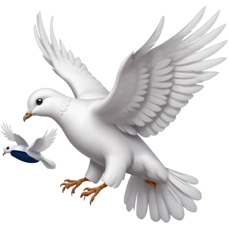 a dove flies with a letter in its paws emoji