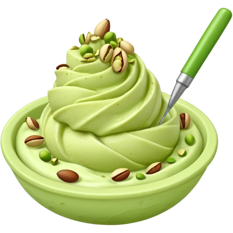 gelato con penna e pistacchio  emoji