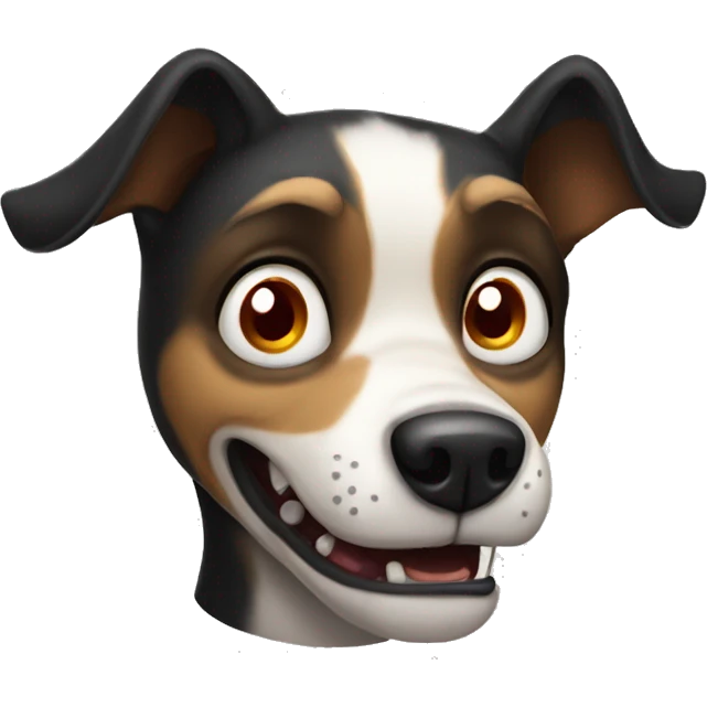 Evil dog emoji