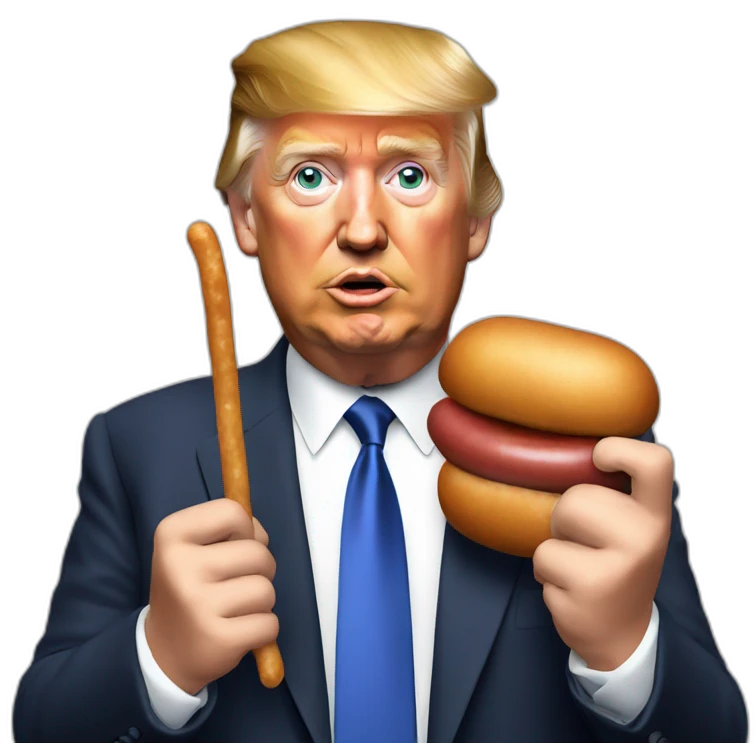 trump-holding-his-sausage emoji
