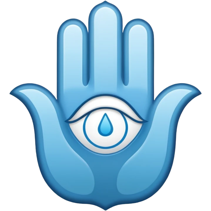 A very simple all-white hamsa emoji emoji