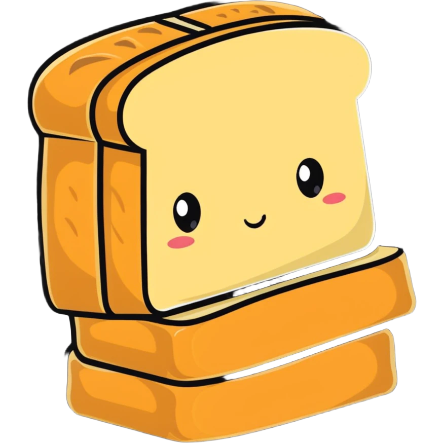 sliced loaf of sandwich bread emoji