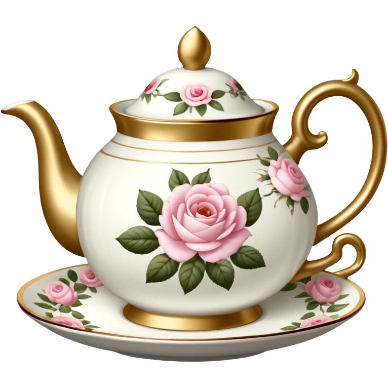 Realistic authentic 1920's Fine china tea set named "English rose' emoji