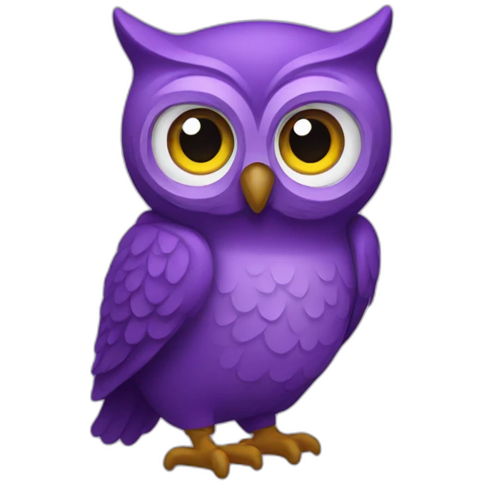 Purple owl emoji