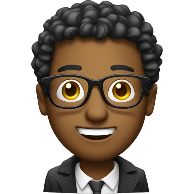 make me an emoji wearing glasses, holding his glasses and smiling emoji