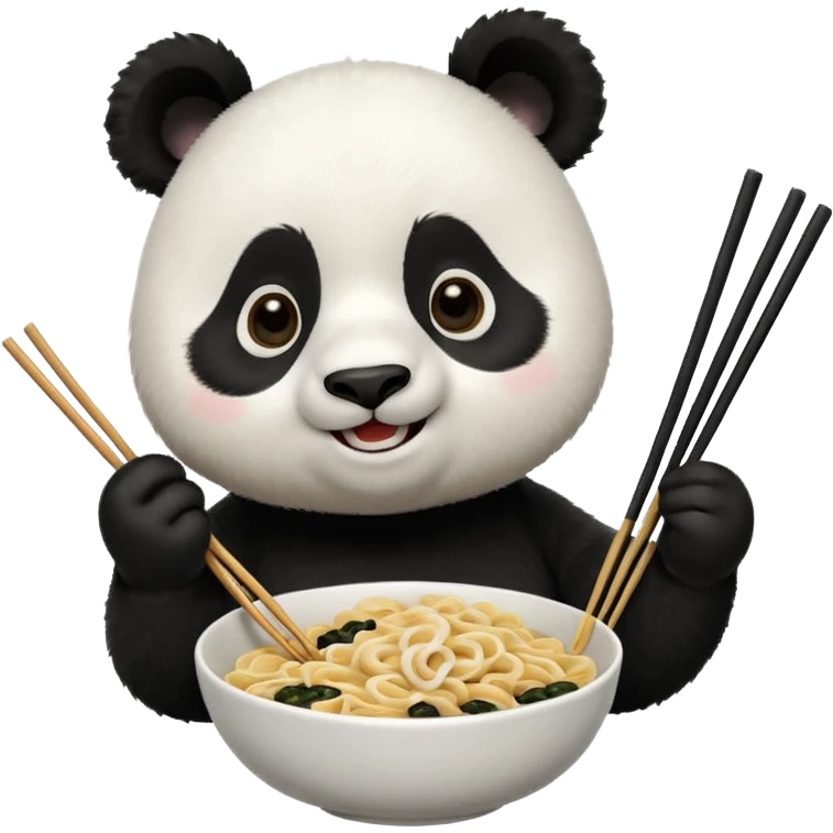 A Kang fu panda eating noodles  emoji