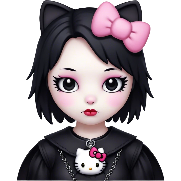  goth hello kitty emoji