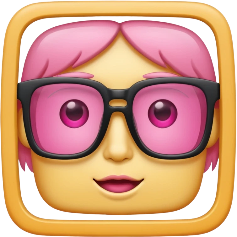 Glasses with pink lenses emoji