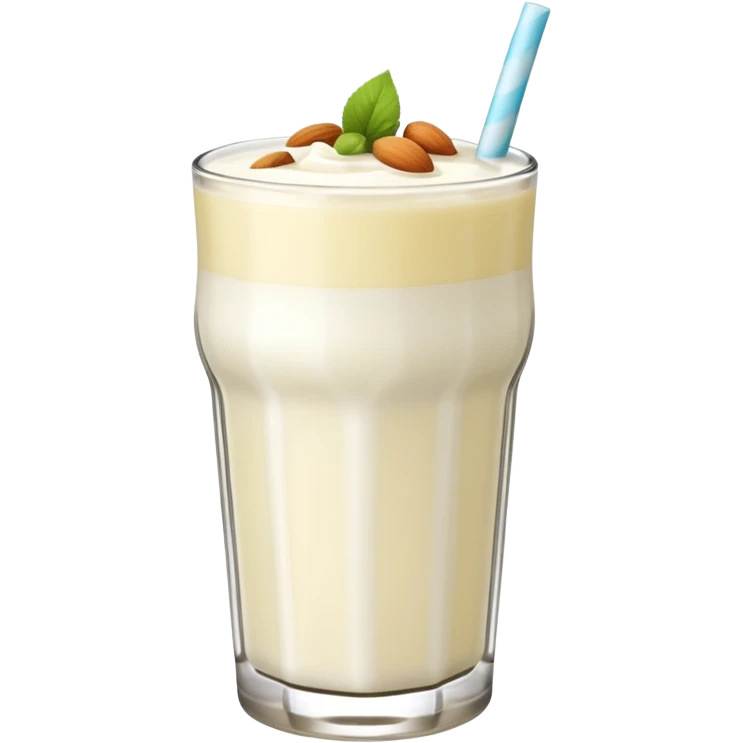 Lassi white coloured with punjabi touch on a glass without any extras remove straw and dryfruits emoji