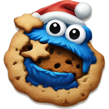 Christmas Cookie monster emoji