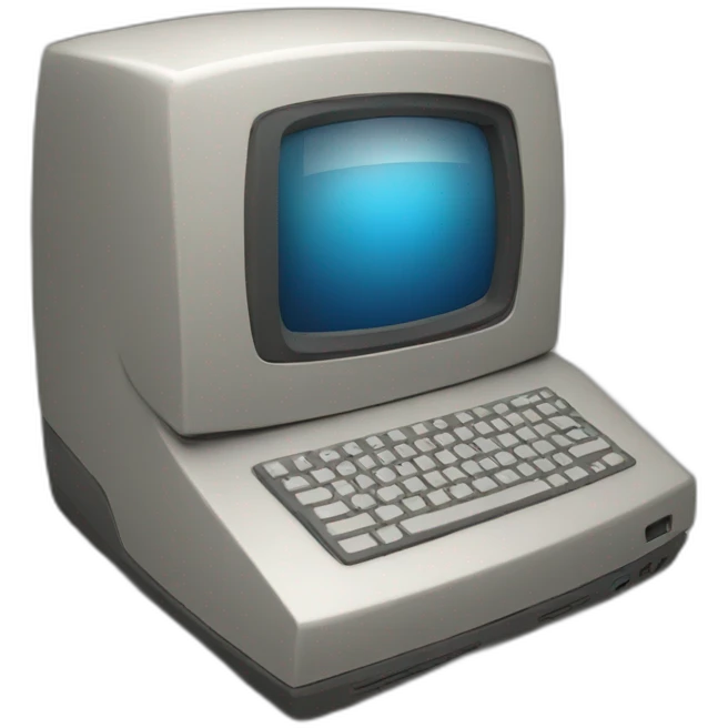 Elated computer emoji