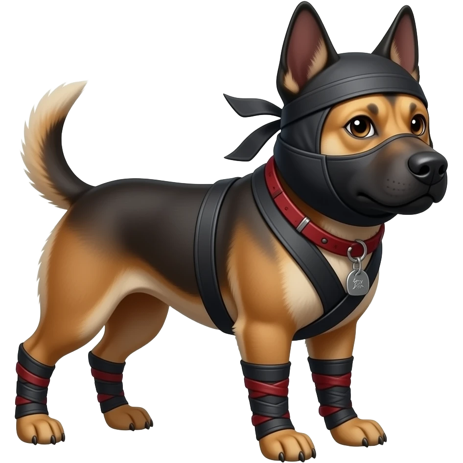 ninja mixed with dog emoji