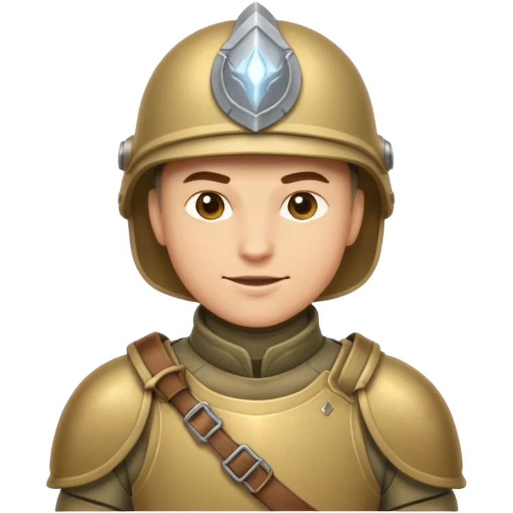 A swift auxiliary soldier in lighter armor, confidently smirks as he prepares to charge.
 emoji