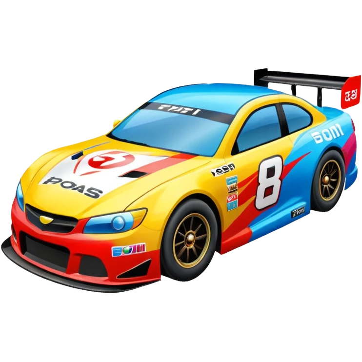 stock car auto racing emoji