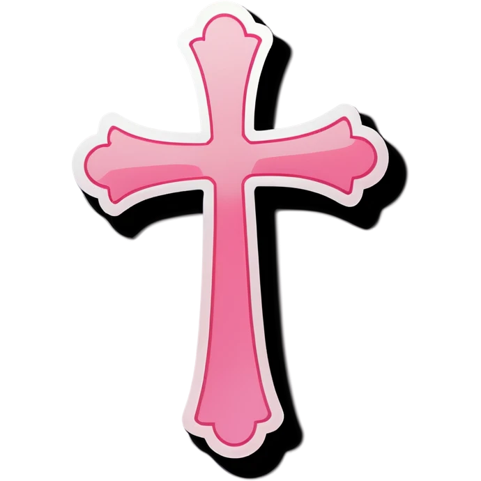Pink cross emoji