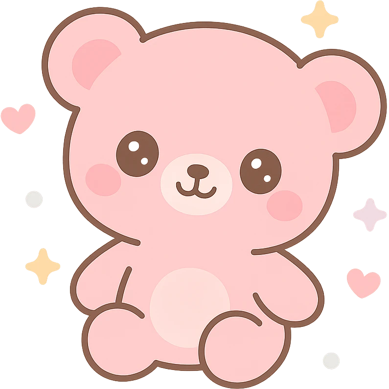 pink teddy bear, adorable style emoji