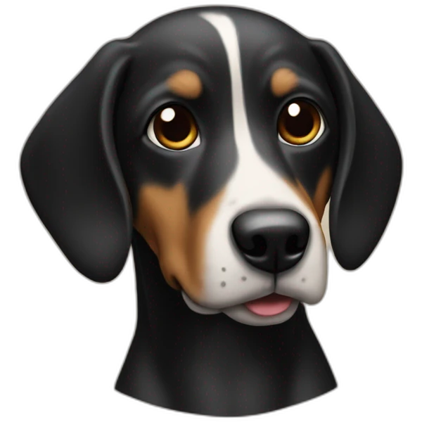 Chien noire mignon emoji