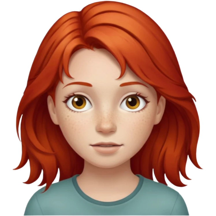 Girl with red hair emoji