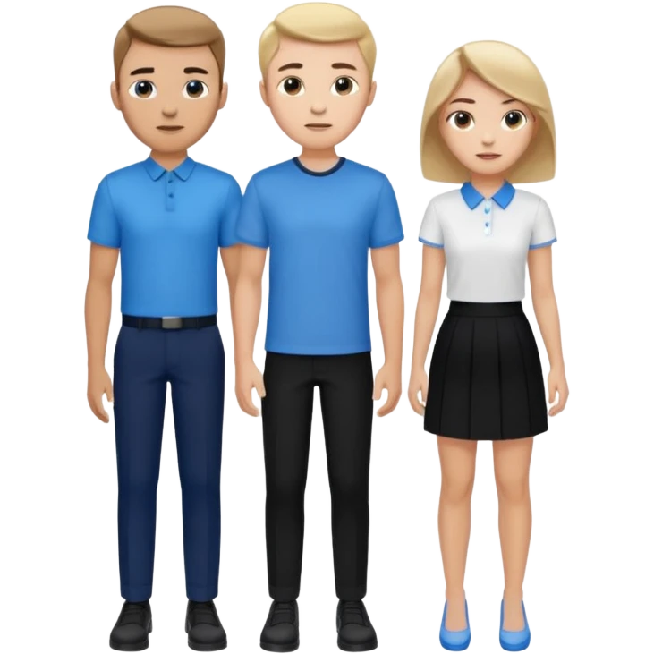 creame elementos graficos sguieendo este mismo modelo pero pensando en que sean para educacion edtech elearnig de ese estilo version hombre joven y mujer joven con colores coprorativos celeste negro blanco  emoji