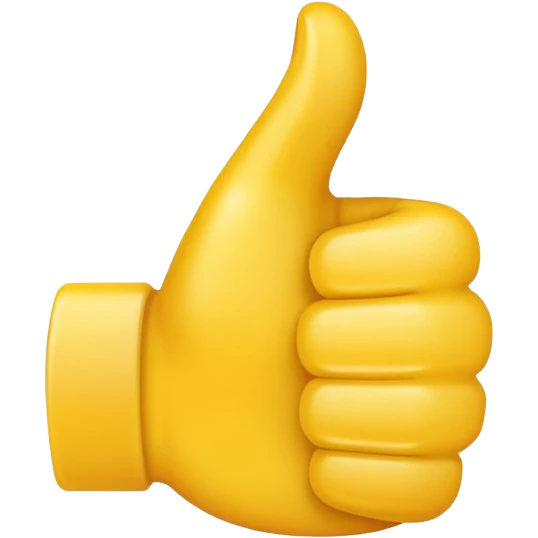 thumbs up emoji, positive and bold, apple style emoji